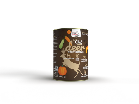 Chef mokra hrana za pse - jelen, 400g