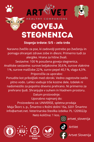 ArtVet goveja stegnenica, 1 kos