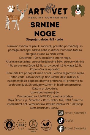ArtVet srnine noge, 5 kosov