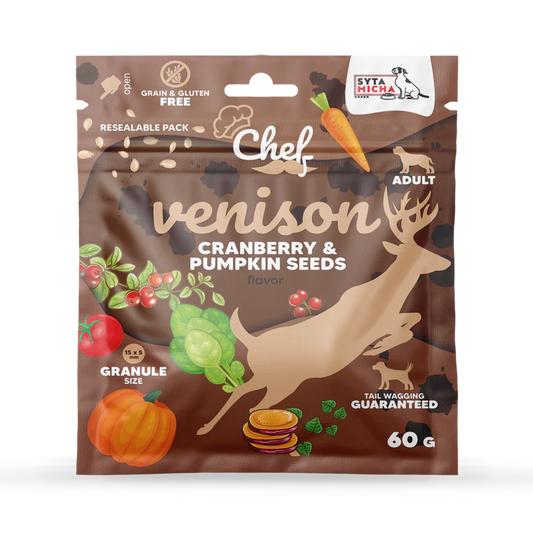 Chef suha hrana za pse s probiotiki - divjačina, 60g