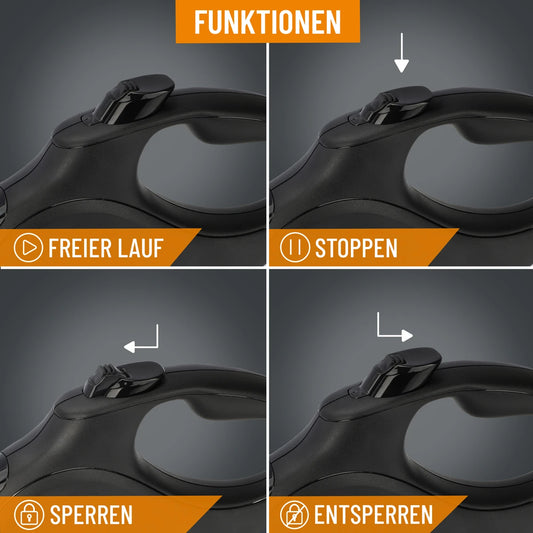 Zložljiv povodec za pse, S - 5 m