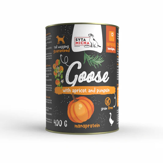Mokra hrana za pse: gos z marelicami in bučo, 400 g