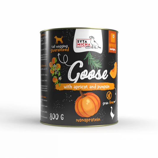 Mokra hrana za pse: Gos z marelicami in bučo, 800 g