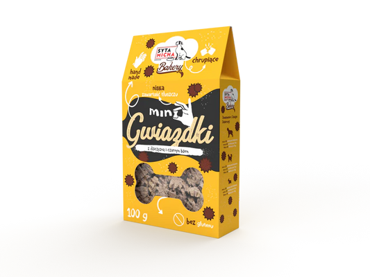 Piškoti za pse mini zvezdice z divjačino in bezgom, 100 g