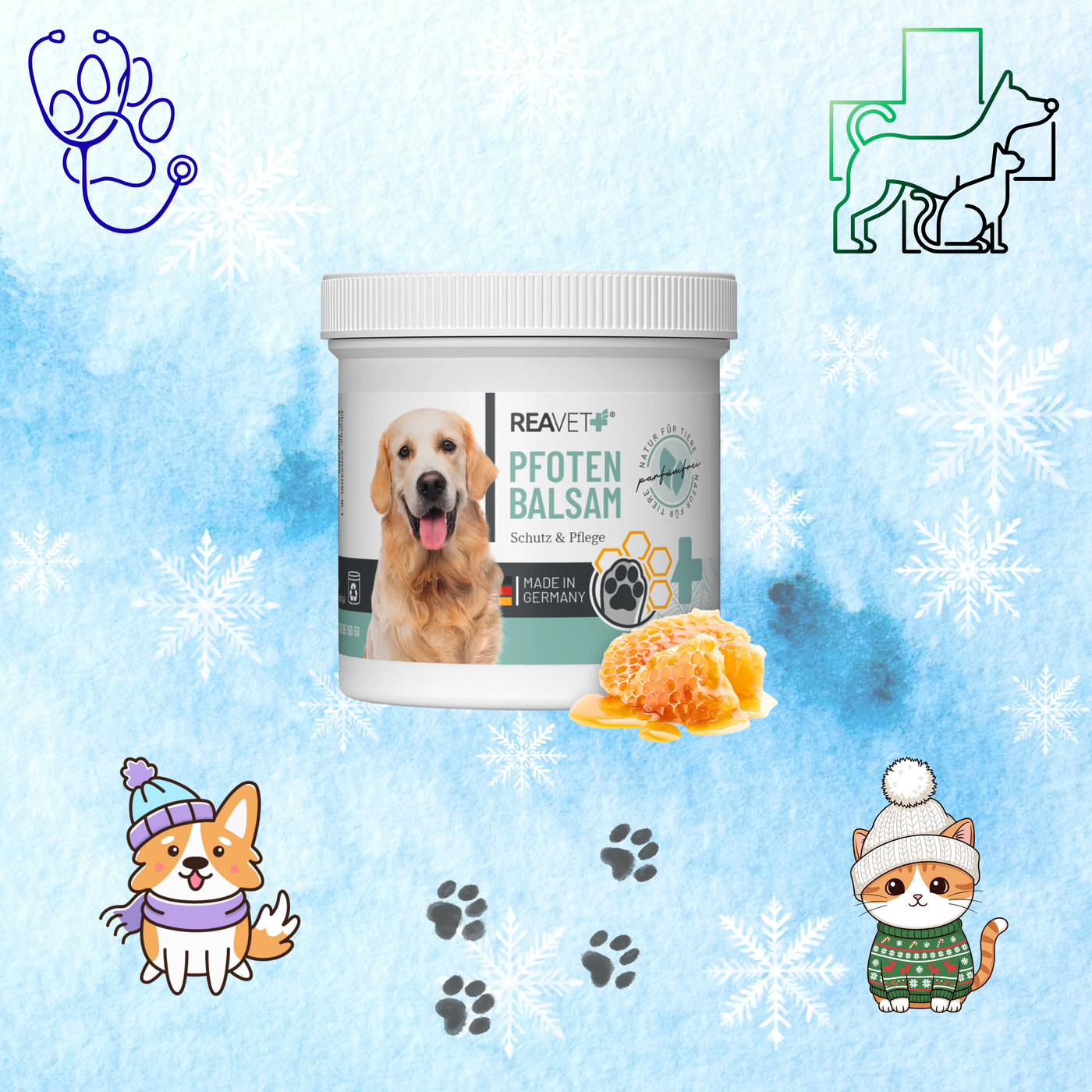 🐾 Naravna zimska nega za tačke in smrček psov in mačk