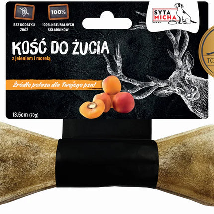 Žvečljiva kost - z jelenom in marelico 13,5 cm