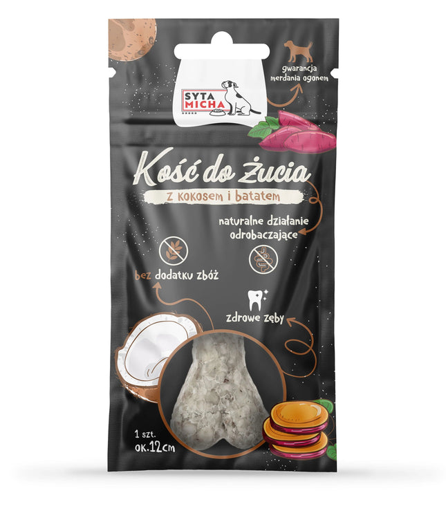 Kokosova žvečljiva kost za pse z MCT, 12 cm