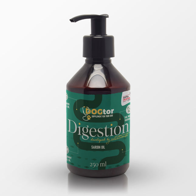 DOGTOR olje za prebavo psov, 250 ml