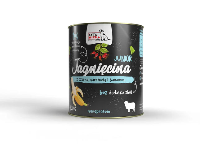 Wet puppy food: lamb with black carrot and banana, 400 g