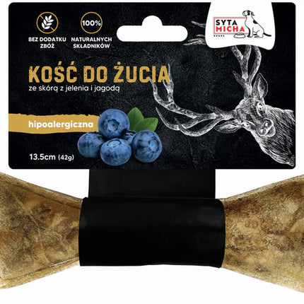 Žvečljiva kost - hipoalergena z jelenom in borovnicami 13,5 cm