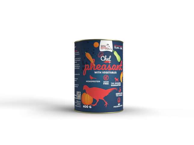 Chef wet dog food - pheasant, 400 g