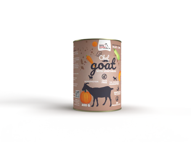 Chef wet dog food - goat, 400 g