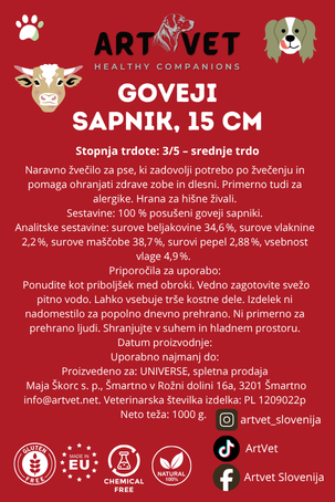 ArtVet goveji sapnik, 1000g