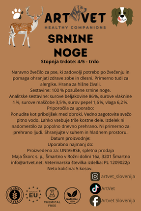 ArtVet srnine noge, 5 kosov
