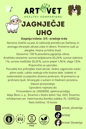 ArtVet jagnječje uho, 10 kosov