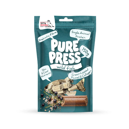Hladno stiskani priboljški iz divje ribe za pse, 150 g