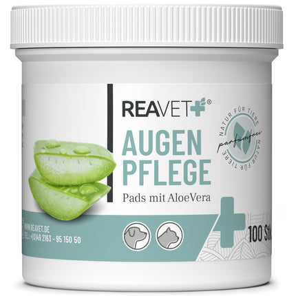 Čistilne blazinice za nego oči z aloe vero za pse in mačke