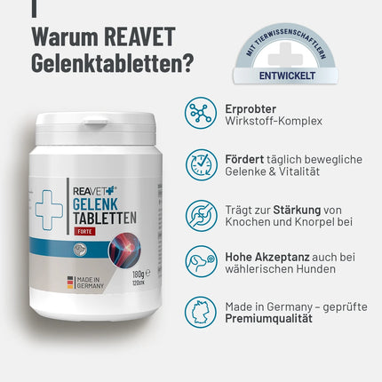 Naravne tablete Forte za sklepe psov, 180 tablet