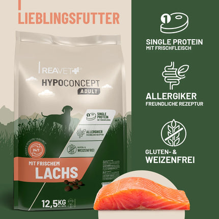 Hypoconcept dry food for adult dogs - with fresh salmon
