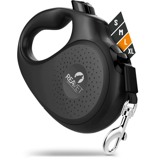 Premium retractable dog lead, L - 5 m