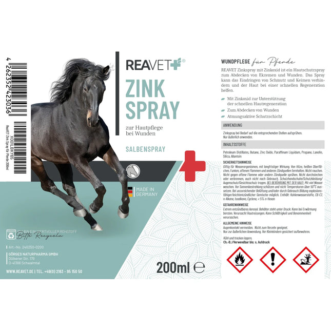 Cinkovo pršilo za nego kože pri ranah, 200 ml